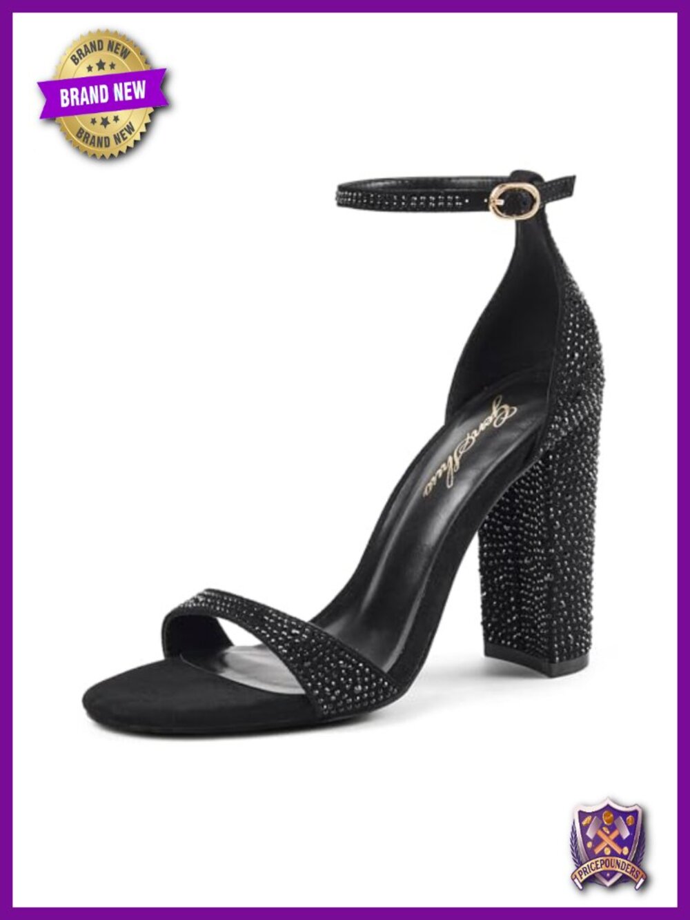 Strappy Chunky High Heels Open Toe Block Heel Sandals Dress Shoes Party Evening